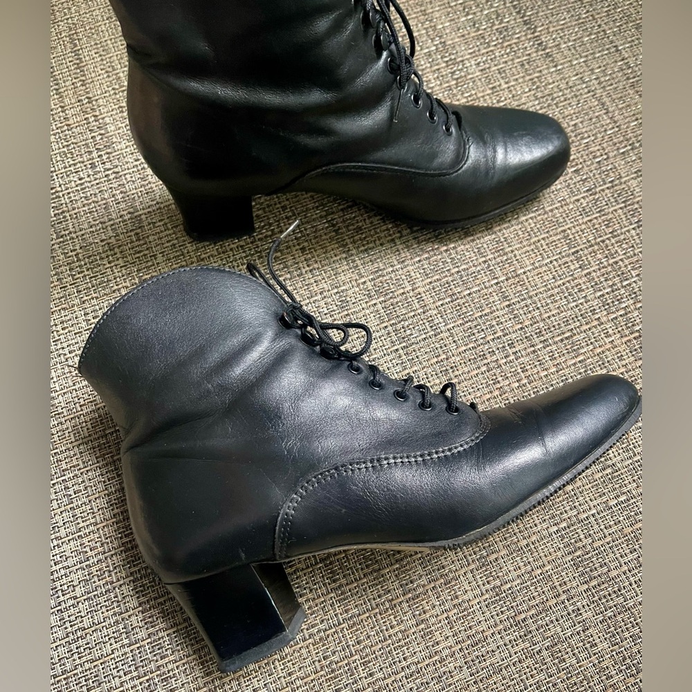 Vintage Black Leather Boots | Christian Franchet